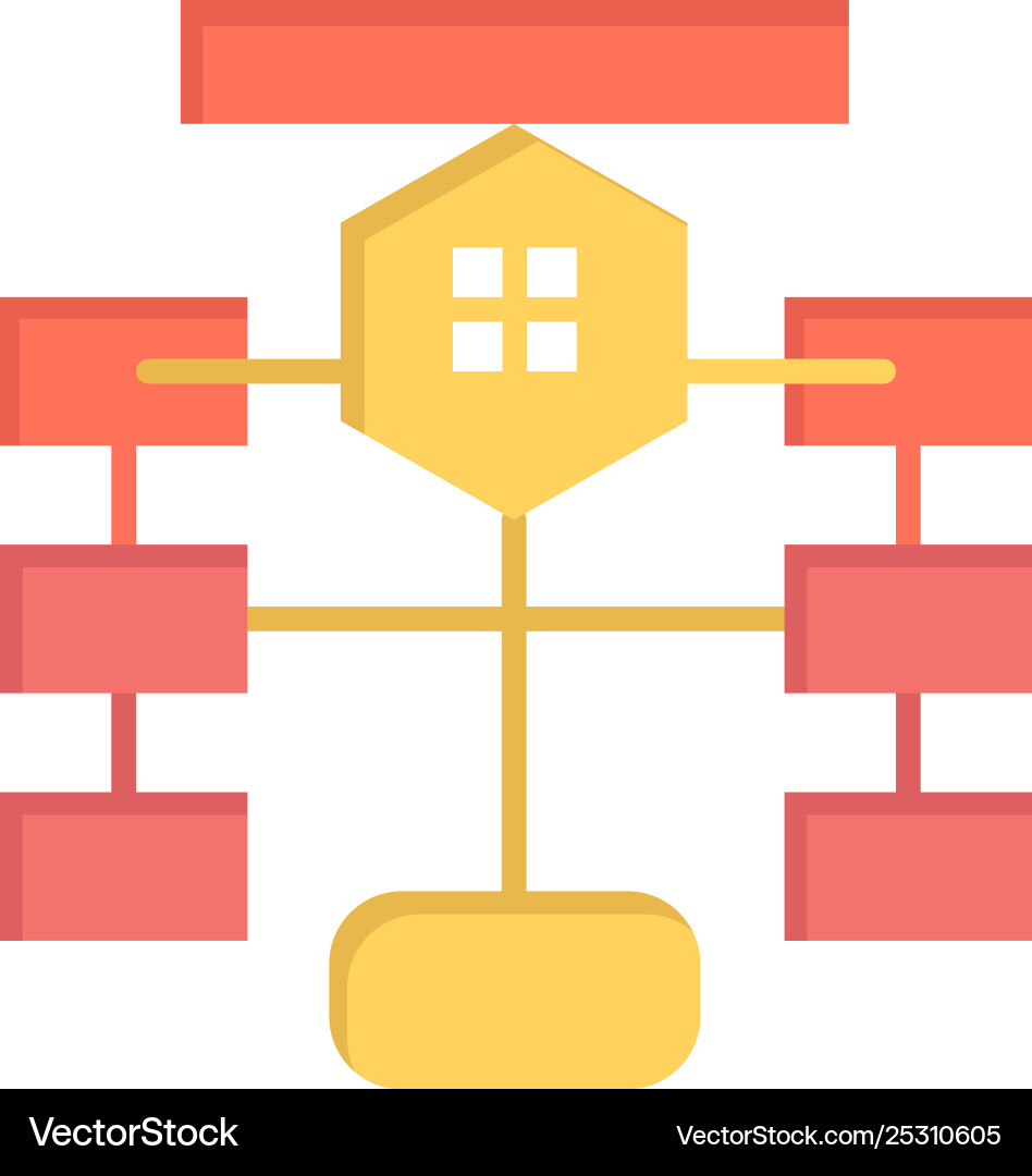 Flussdiagramm Datendatenbank flache Farbe Flussdiagramm Datendatenbank flache Farbe vektorbild