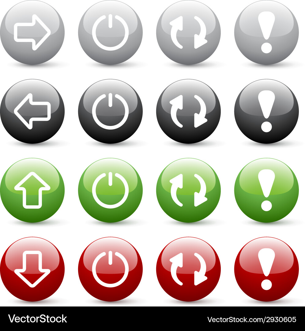 Glossy web buttons vector image