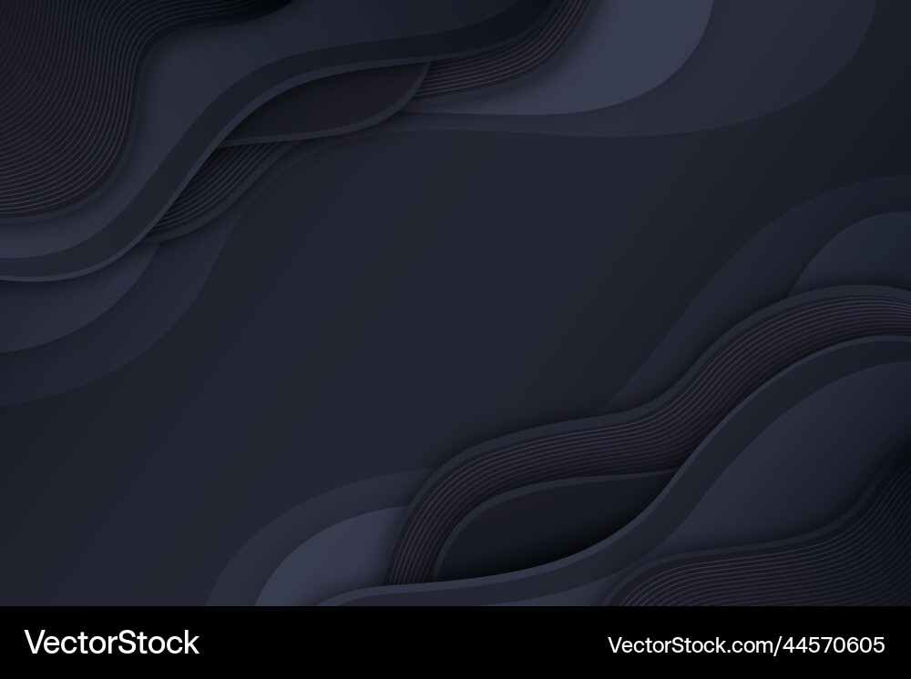 Gradient black background with wavy lines design Gradient black background with wavy lines design Vector Image