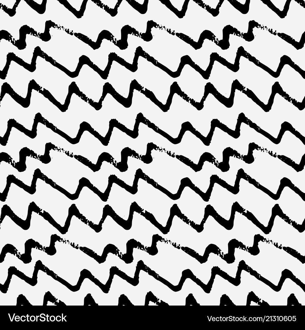 Monochrome Zigzag Pattern vector image