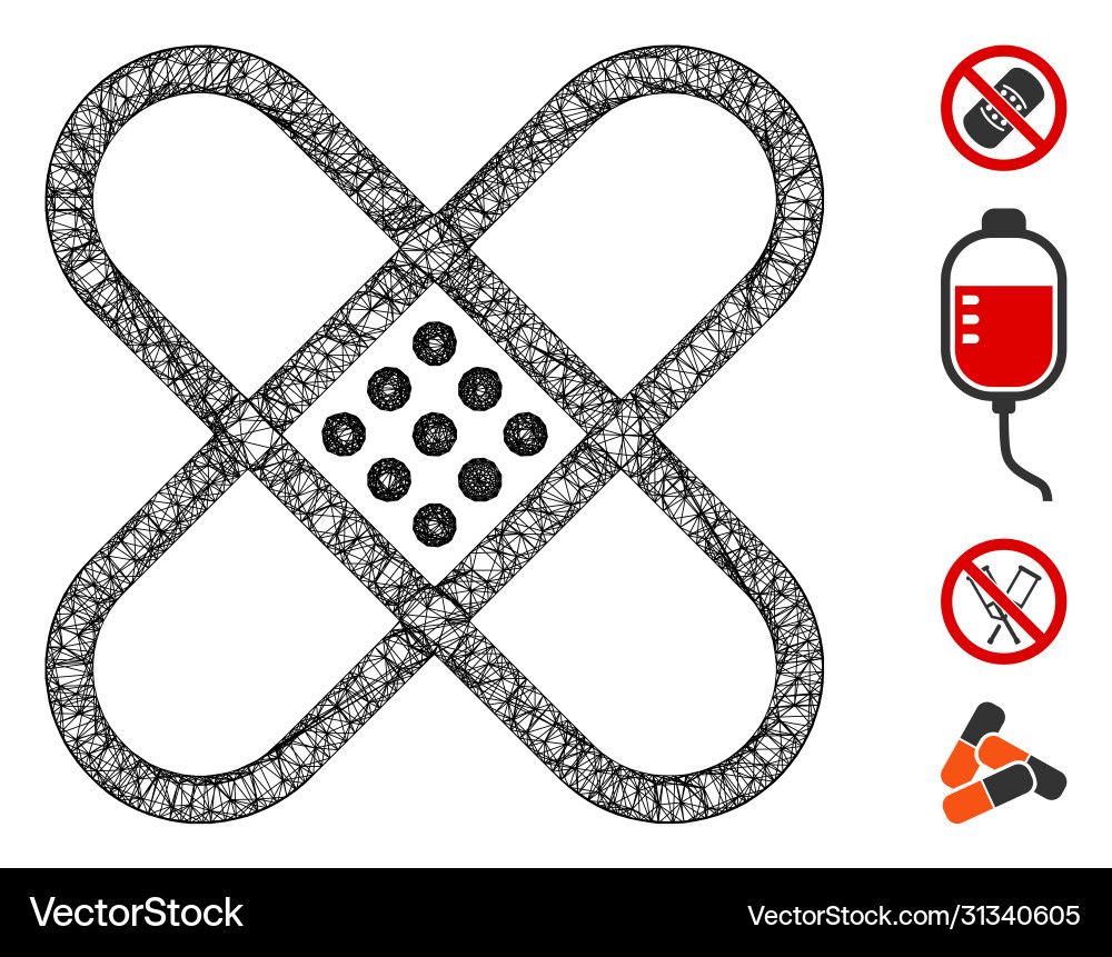 Patch web mesh Patch web mesh vector image