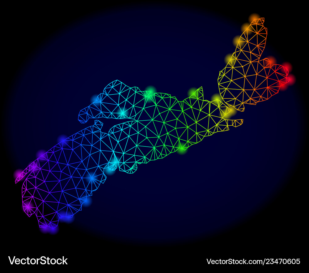 Polygonal 2d spectrum mesh map of nova Polygonal 2d spectrum mesh map of nova vector image