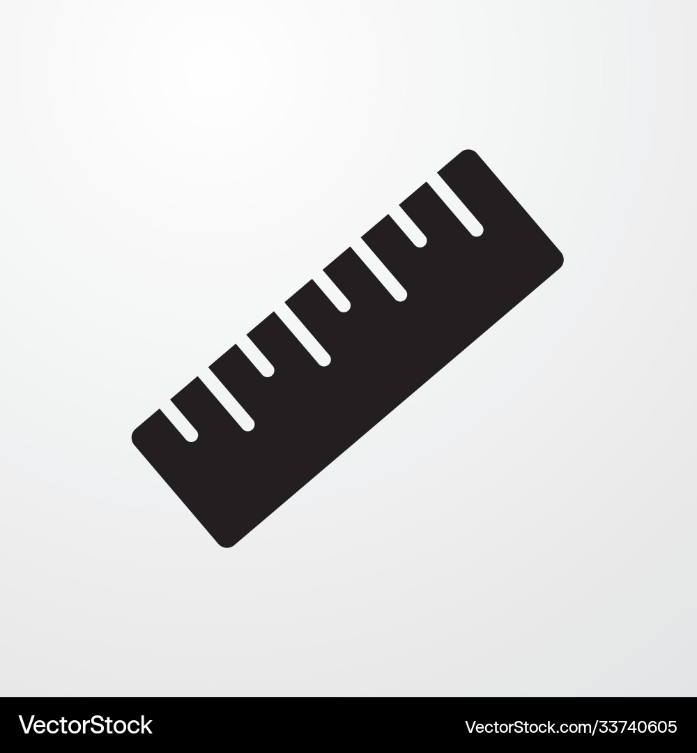 Ruler icon for web and mobile Ruler icon for web and mobile Vector Image