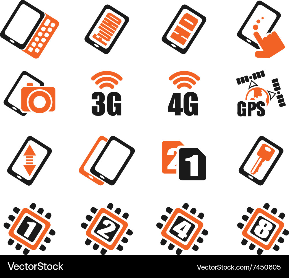 Smartphone specifications and functions vector image