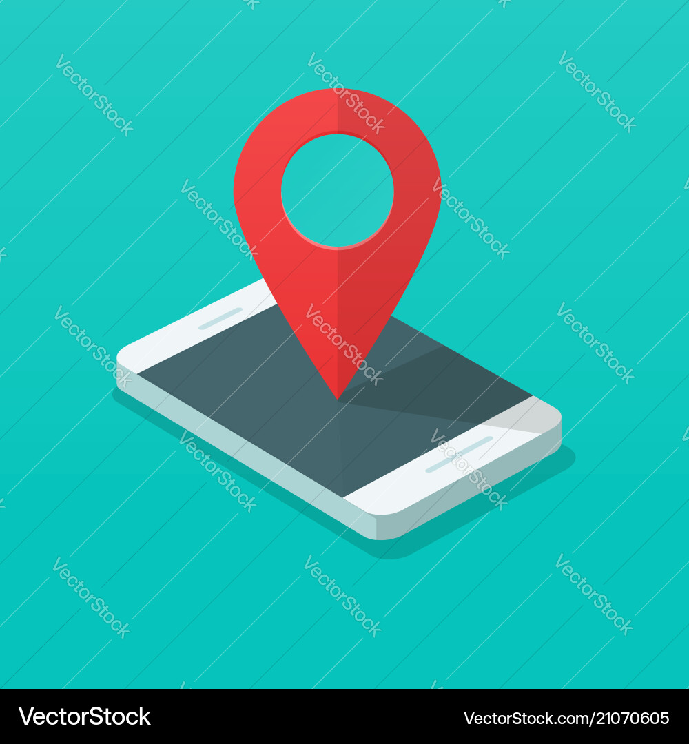 Smartphone with GPS Location vector image