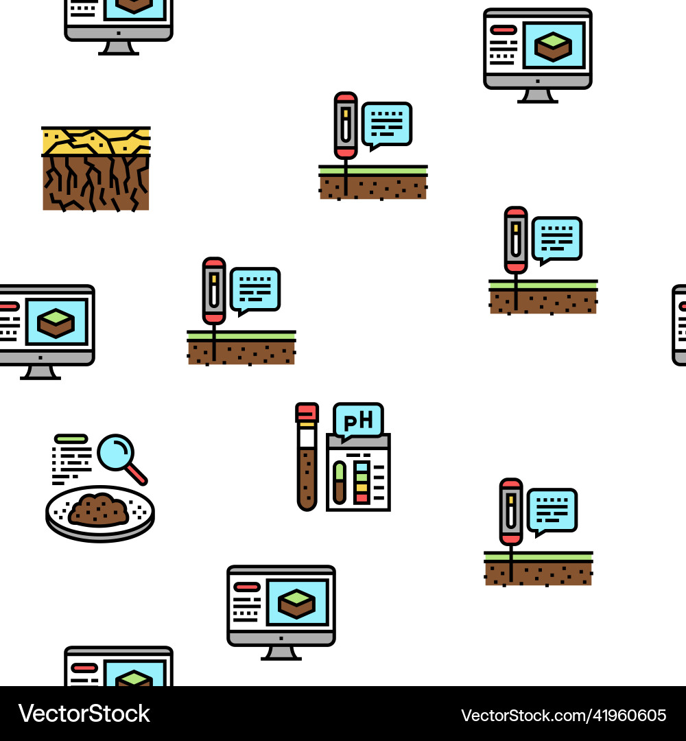 Soil testing nature seamless pattern Vector Image