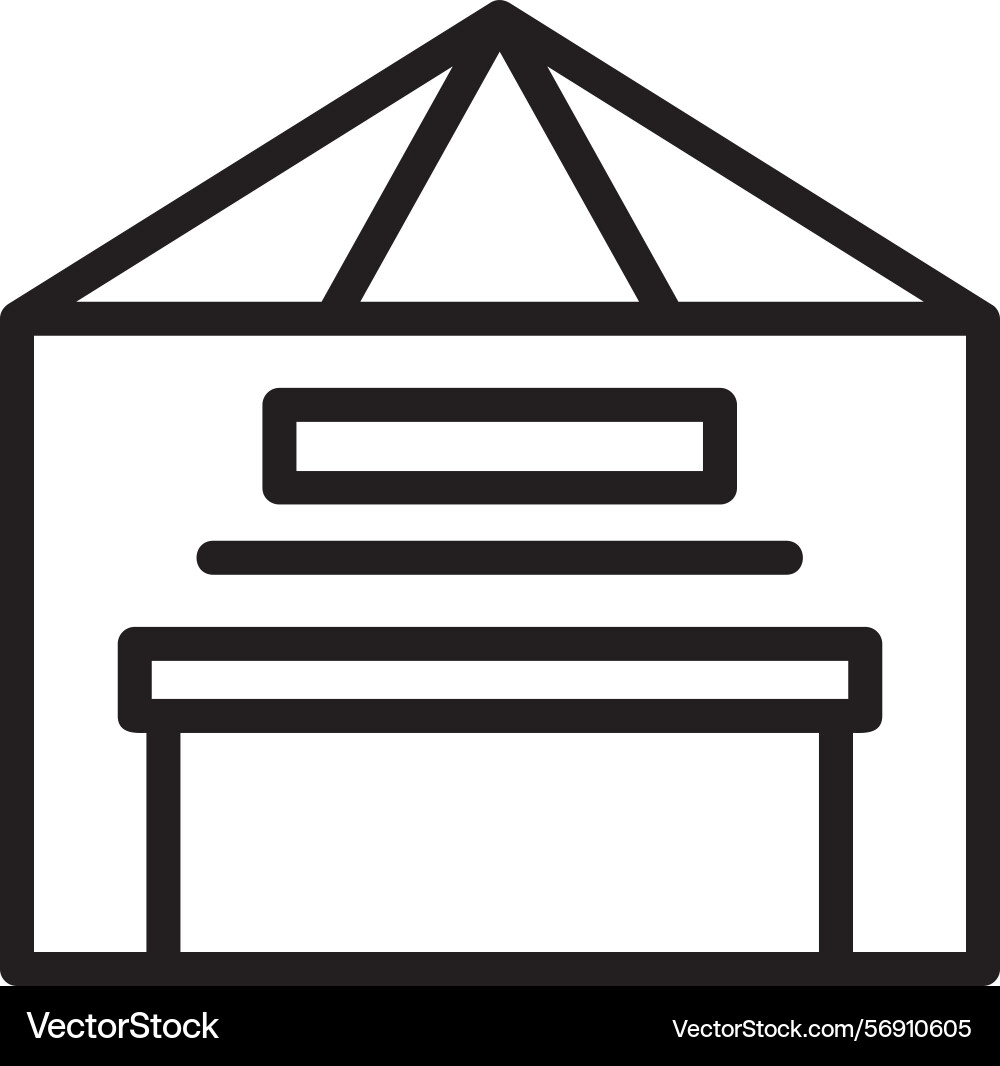 Warehouse linear style icon design vector image