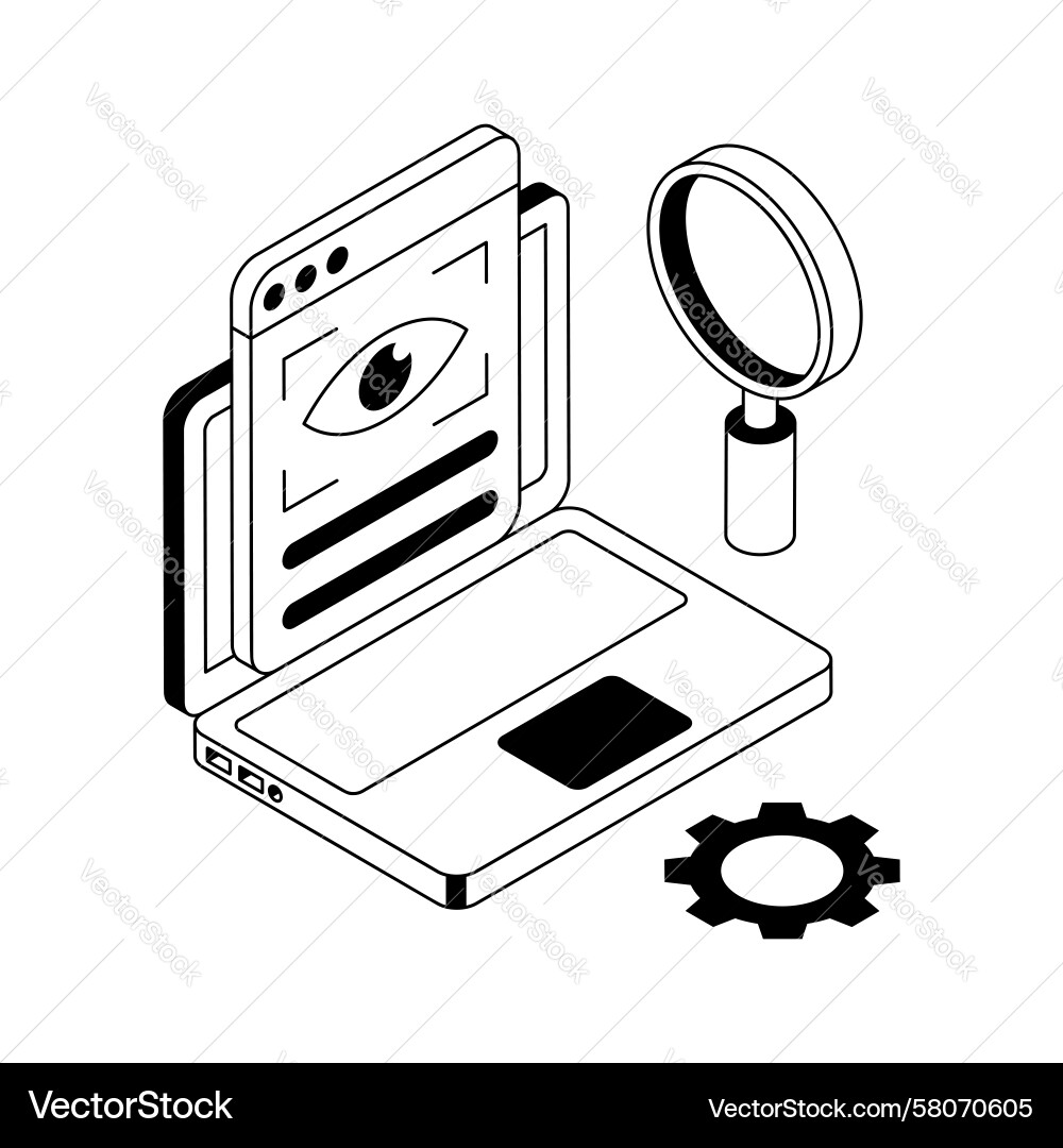 Web Dashboard Monitoring Icon Vector Image