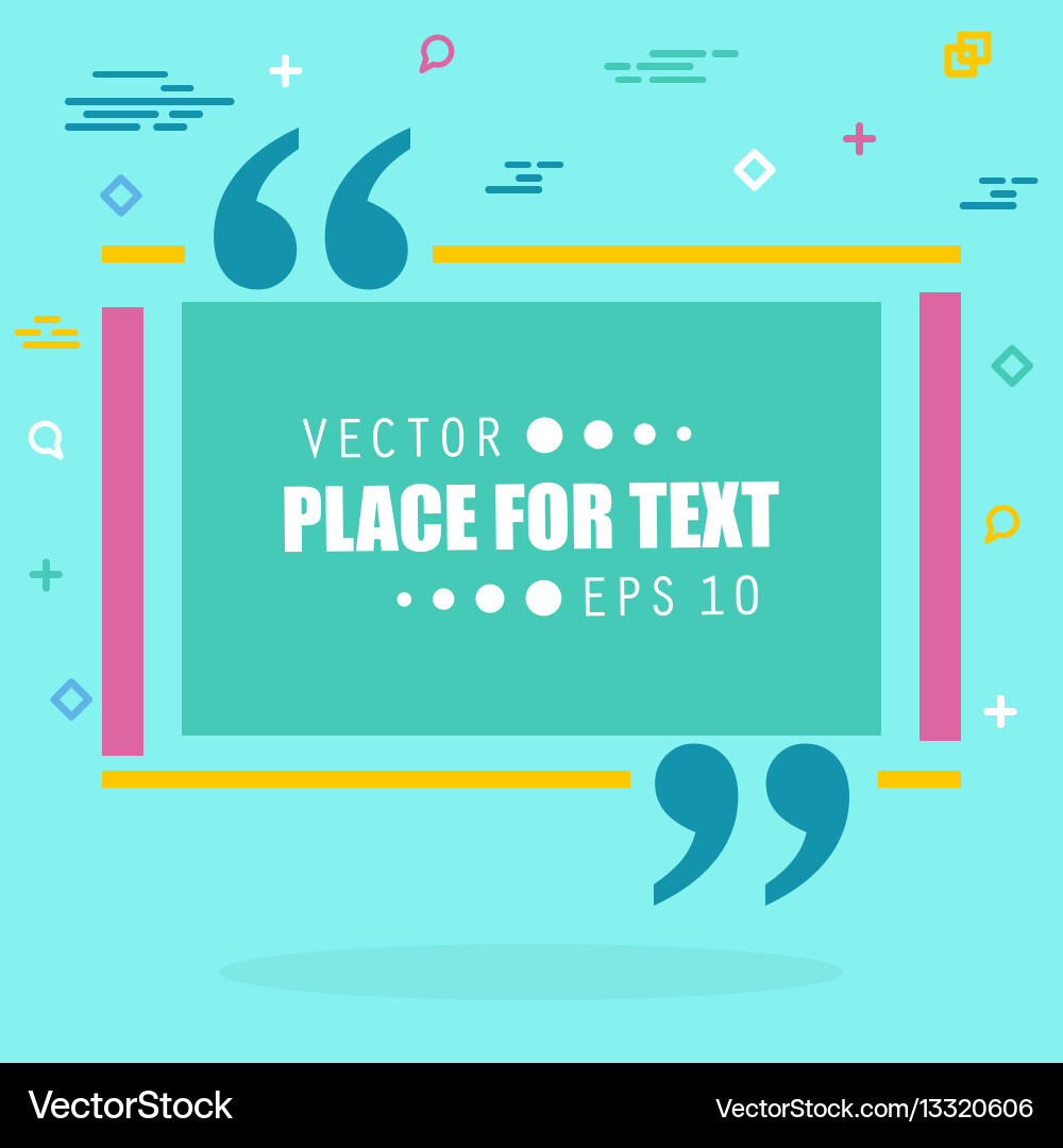 Abstract concept empty speech square quote vector image