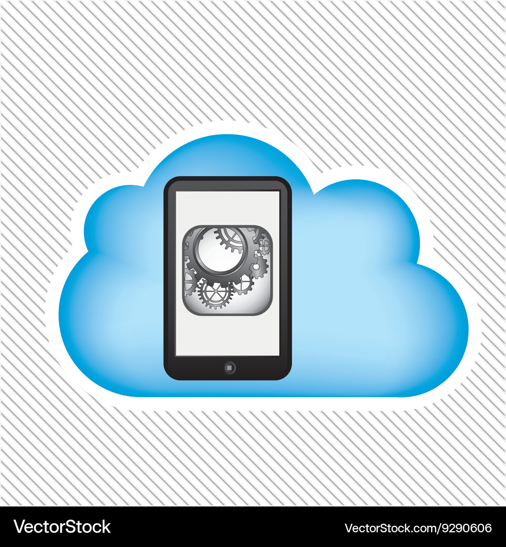 Cloud computing design vector image