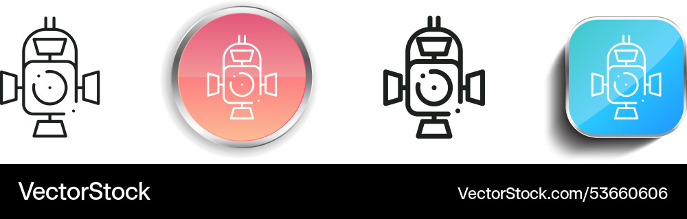 Electronics icon thin linear regular and button Electronics icon thin linear regular and button Vector Image