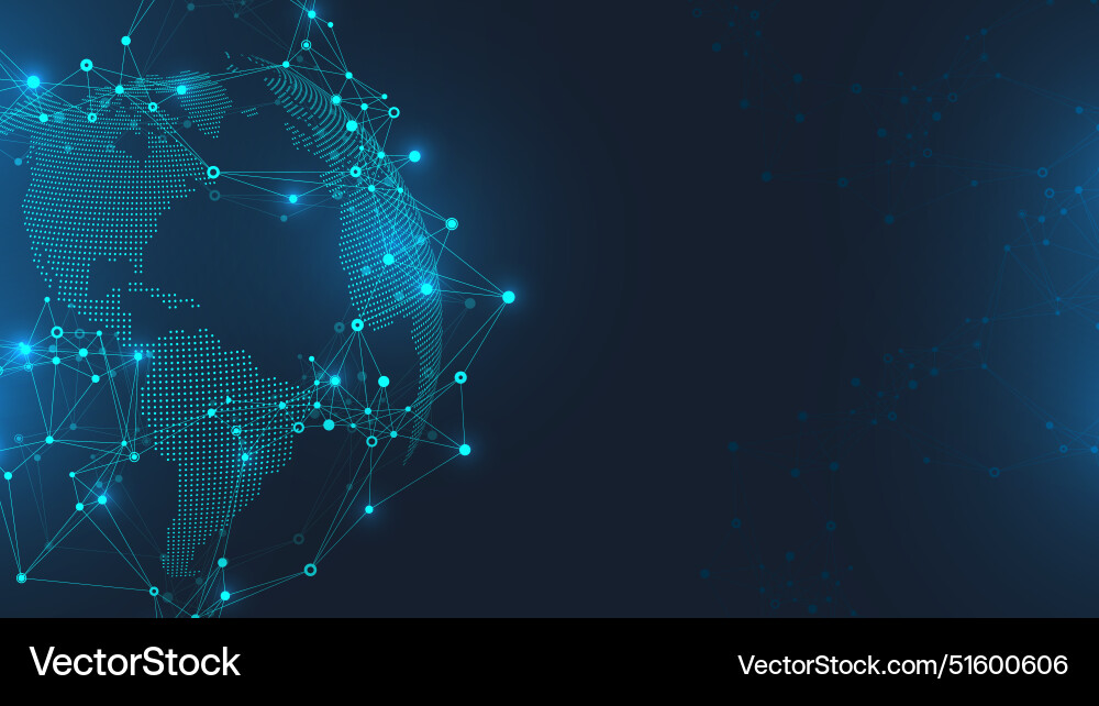 Global Network Connection Background vector image