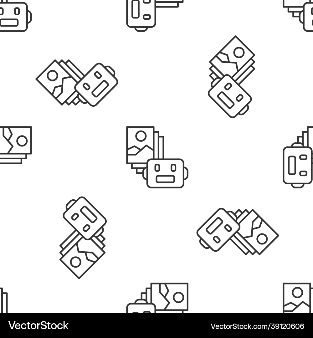 Grey line artificial intelligence robot icon Grey line artificial intelligence robot icon vector image