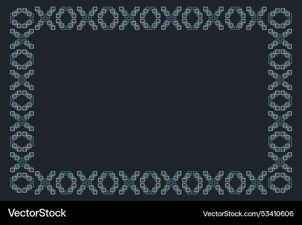 Horizontal abstract frame with geometric shapes Horizontal abstract frame with geometric shapes Vector Image