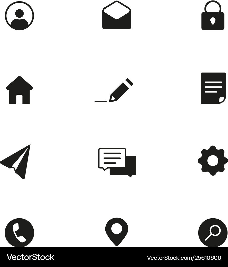 Modern web icons pack base set for site Modern web icons pack base set for site vector image