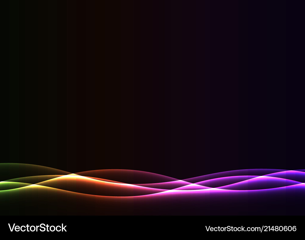 Rainbow Flame Curve Abstract Background Vector Image