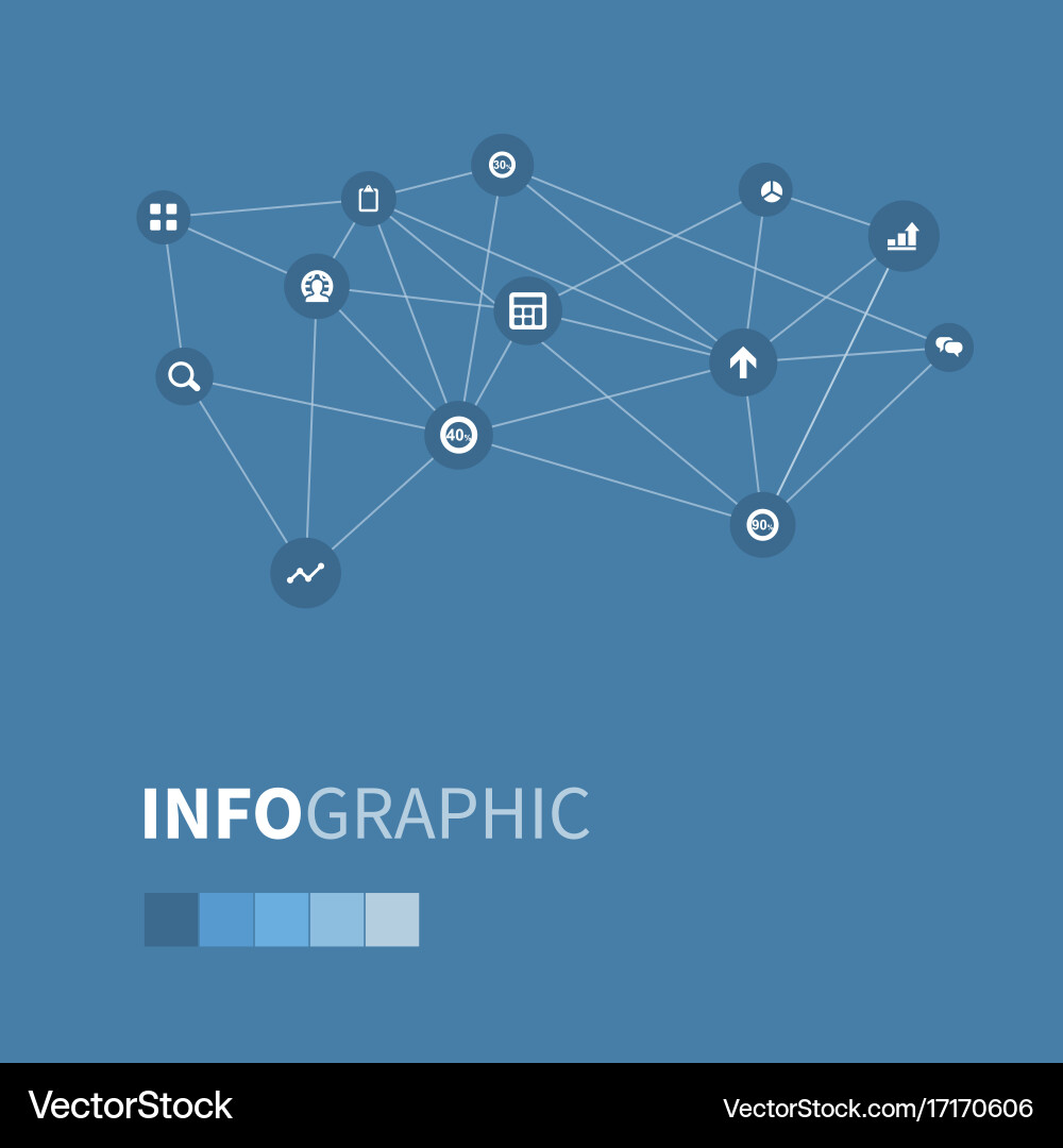 Set of simple analytics icons vector image