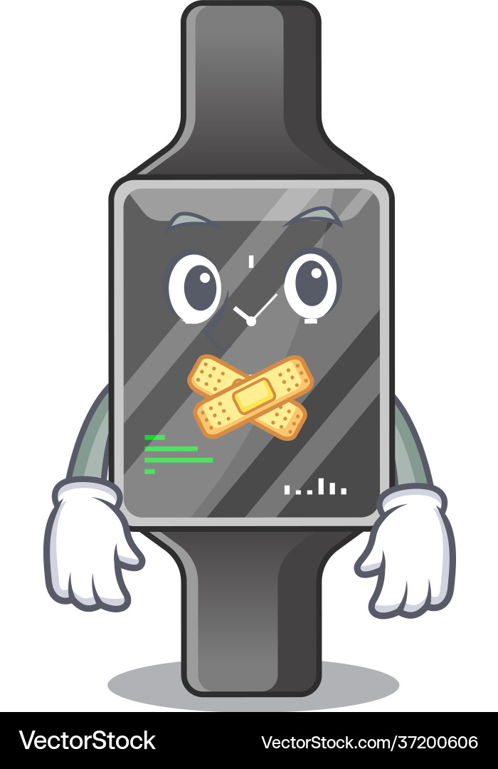 Smart Watch Cartoon mit seltsamem stillem Gesicht Smart Watch Cartoon mit seltsamem stillem Gesicht Vektorbild