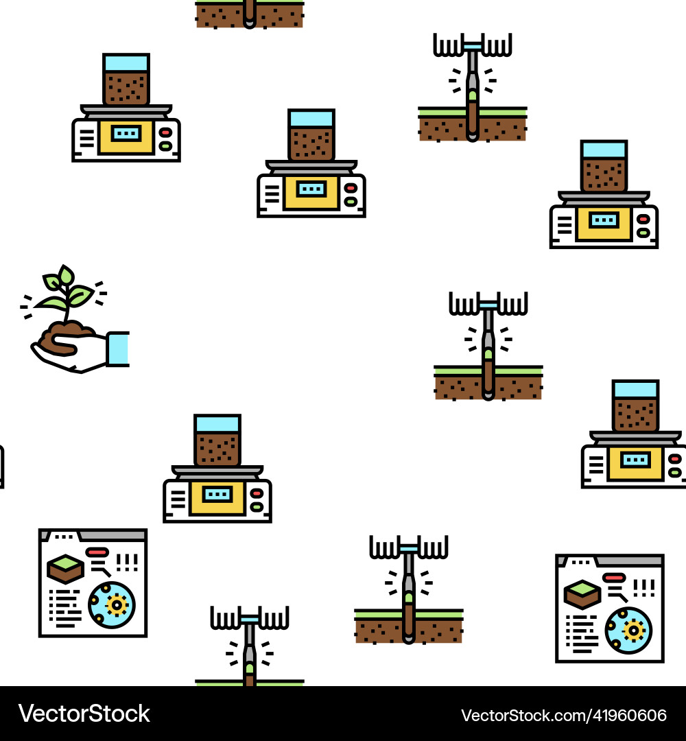 Soil testing nature seamless pattern Soil testing nature seamless pattern Vector Image