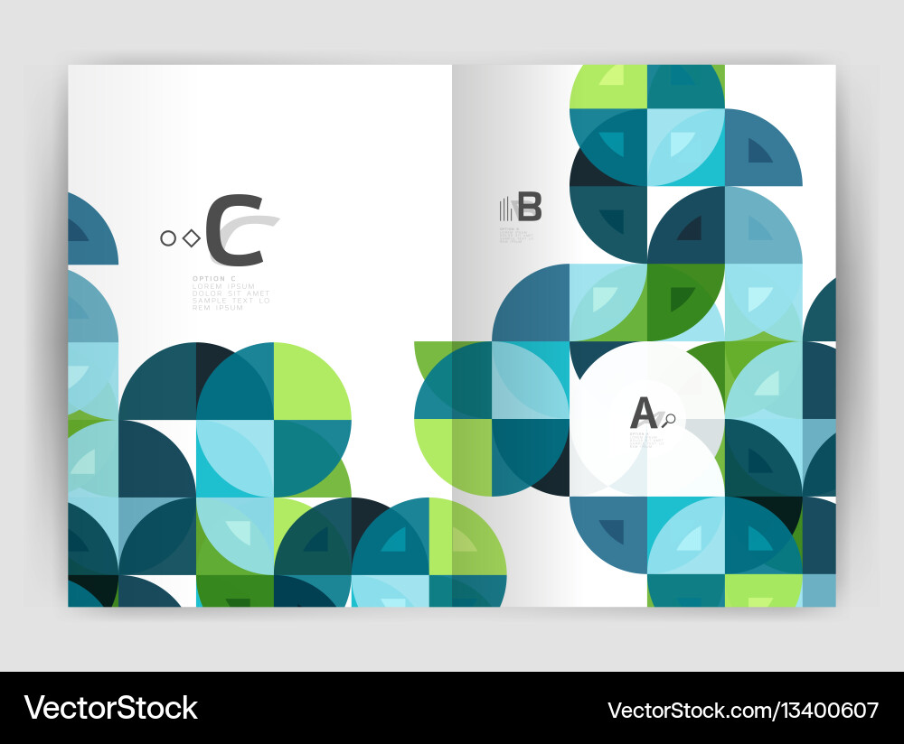 Abstract background with color triangles annual Vector Image