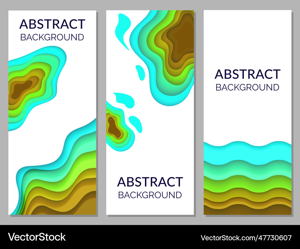 Abstract background with color waves paper art Abstract background with color waves paper art vector image
