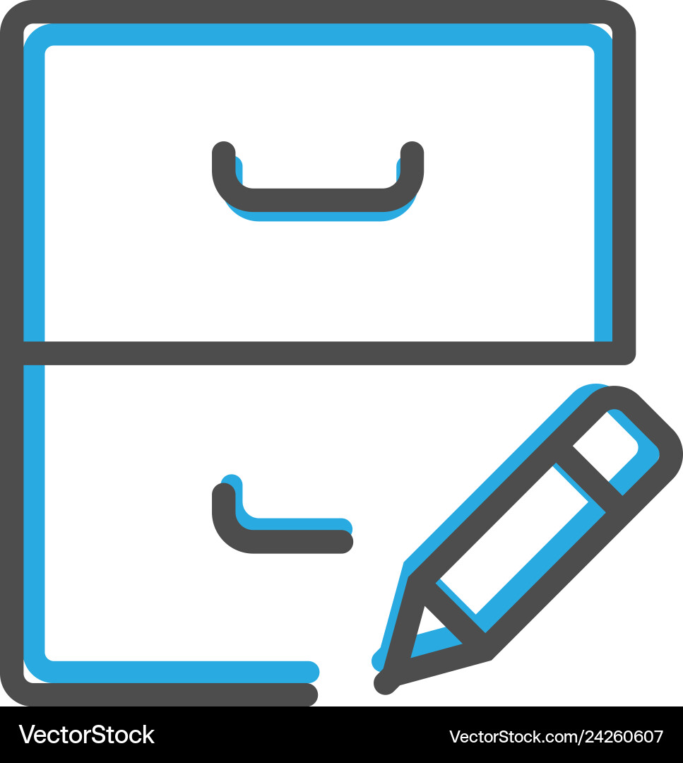 Archive icon design interaction line vector image