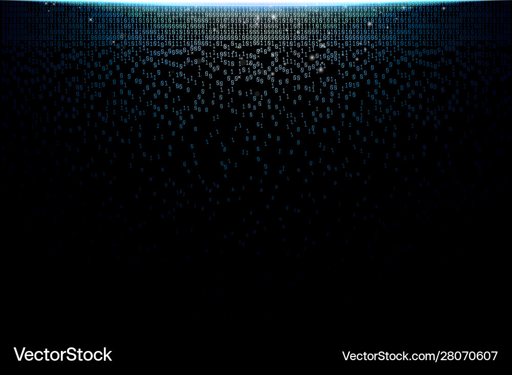 Binary code digital technology data sorting from Binary code digital technology data sorting from Vector Image