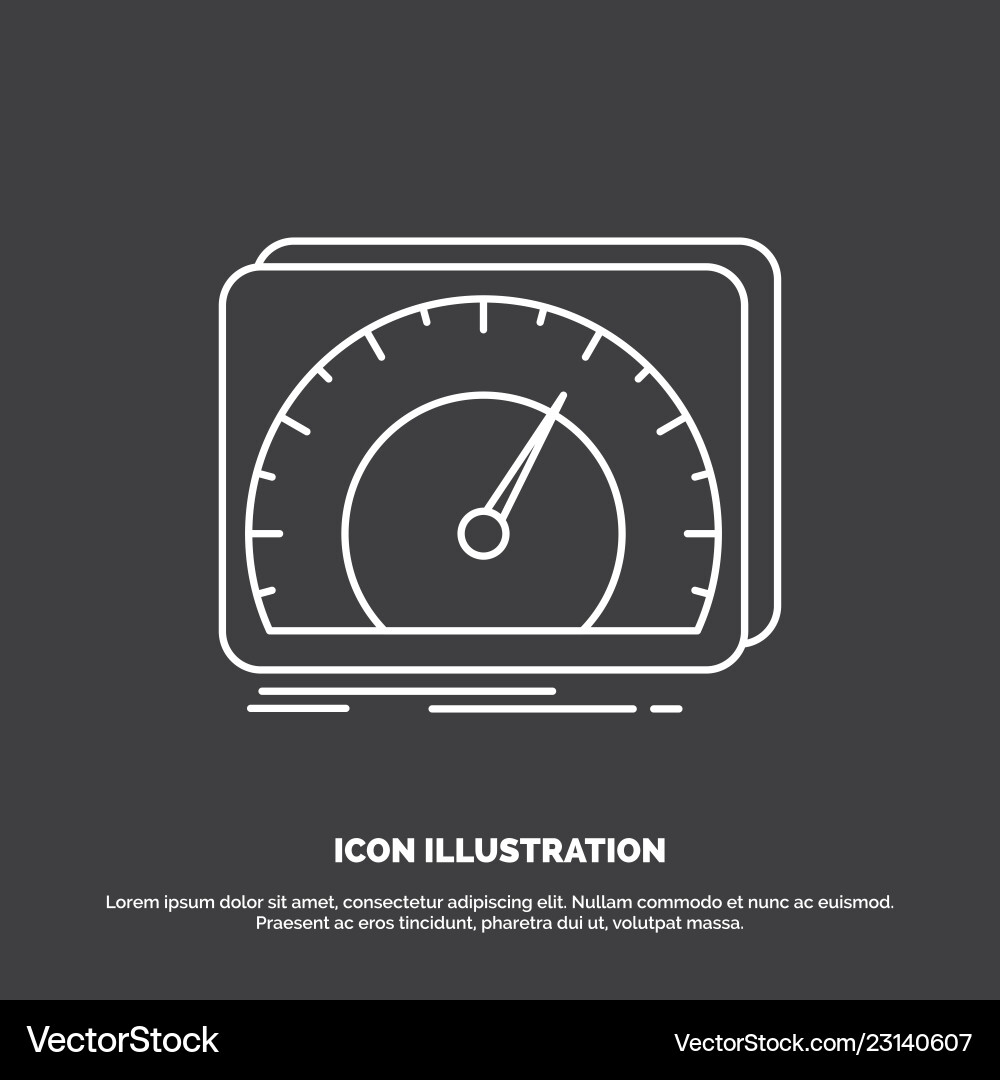 Dashboard device speed test internet icon line Dashboard device speed test internet icon line vector image
