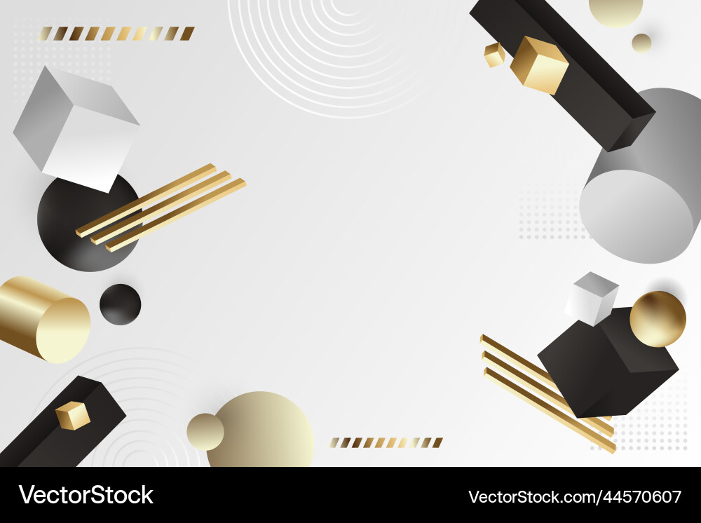 Gradient 3d geometric background design Gradient 3d geometric background design Vector Image