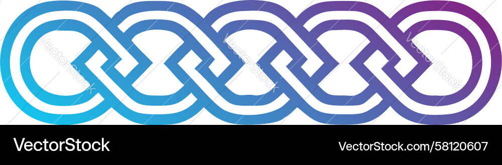Interlocking Rings Gradient Pattern Vector Image