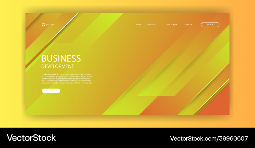 Landing page website layout template design Vector Image