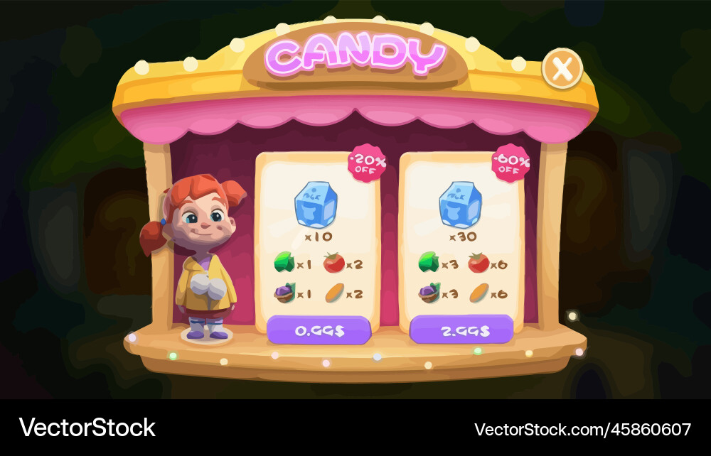 Level Button Game UI Pop-up Icons Vector Image