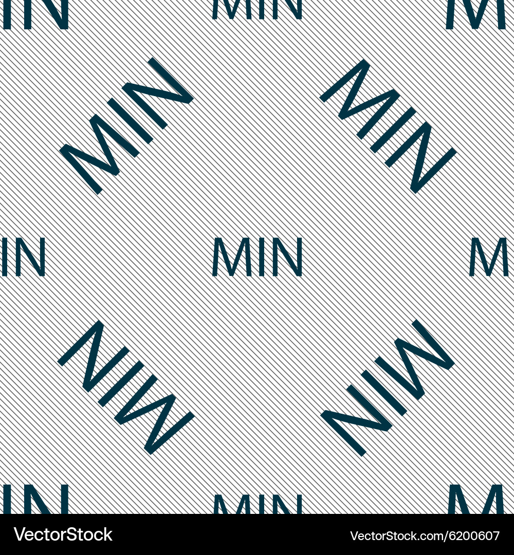 Minimum sign icon seamless pattern with geometric vector image