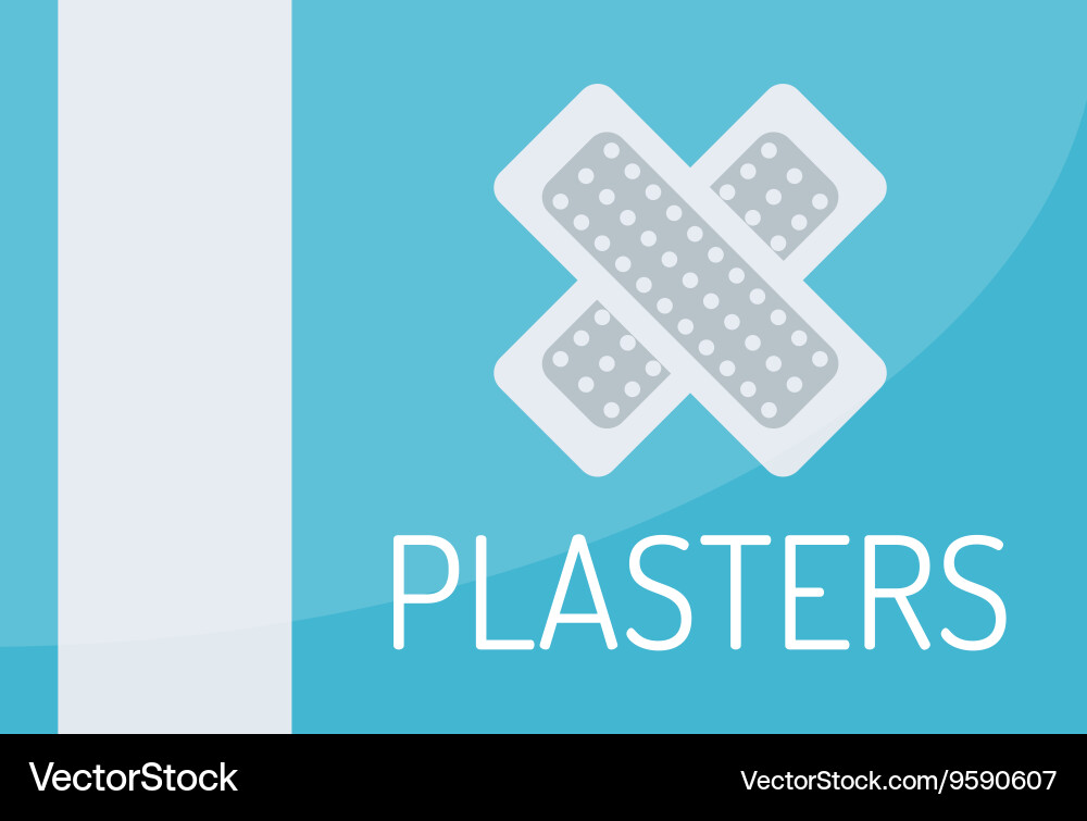 Patch plaster set vector image