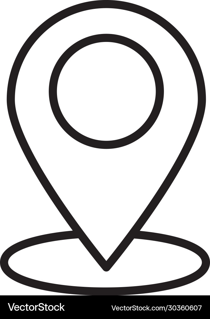 Pin pointer location line style icon Pin pointer location line style icon vector image