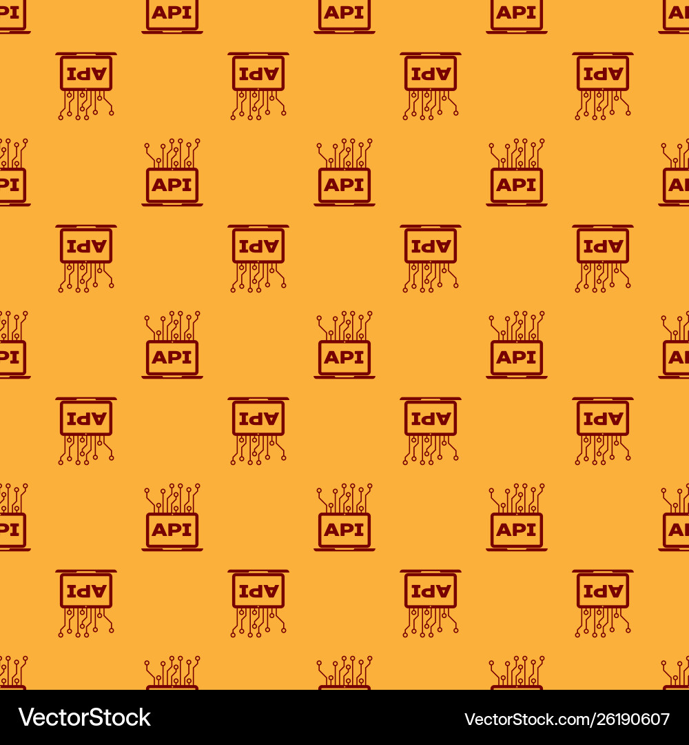 Red computer api interface icon isolated seamless Red computer api interface icon isolated seamless vector image