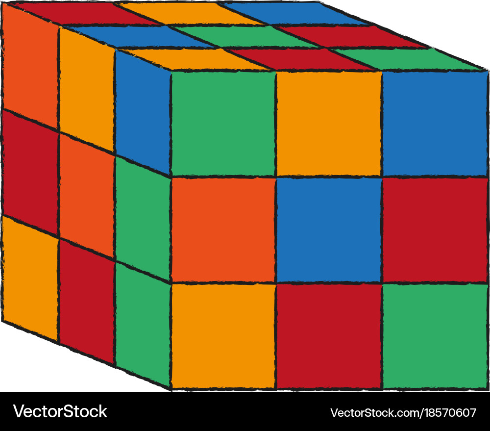 Rubic Vector Rubik cube puzzle Royalty Free Vector Image - VectorStock