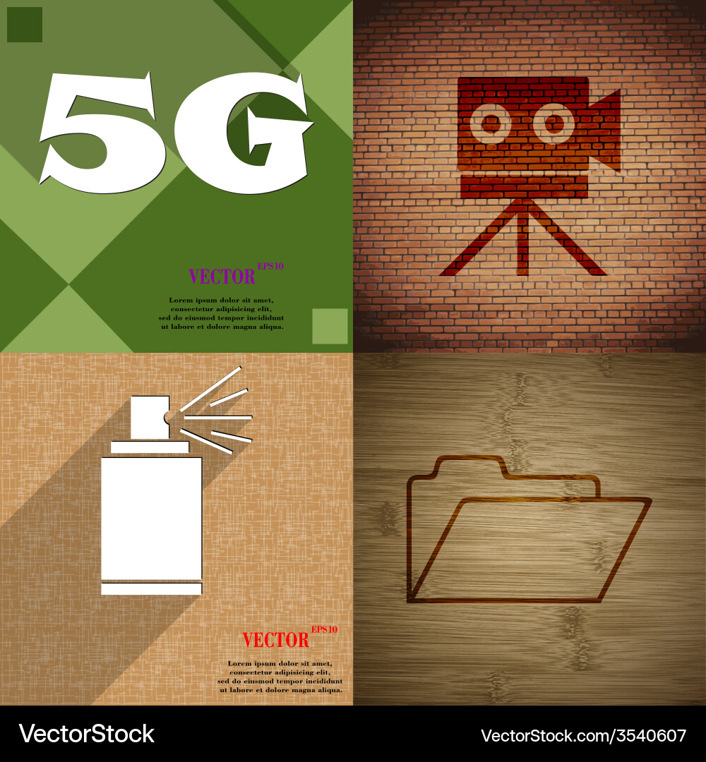Set of abstract backgrounds with different web vector image