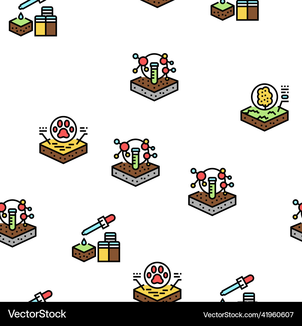 Soil testing nature seamless pattern Soil testing nature seamless pattern Vector Image