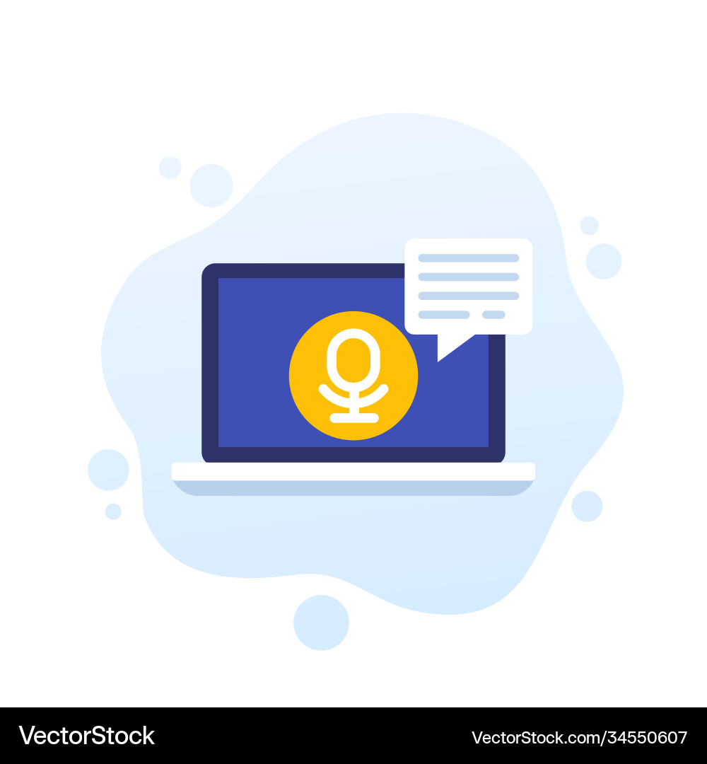 Speech recognition software icon Vector Image