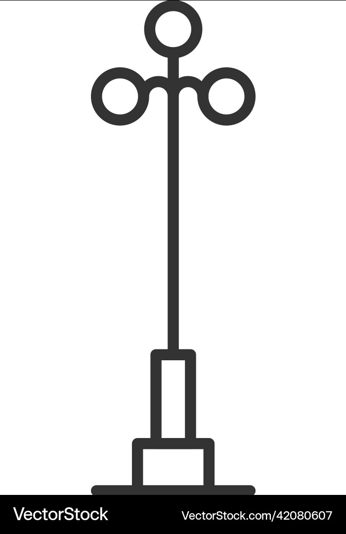 Street lamp line icon city road light Street lamp line icon city road light vector image