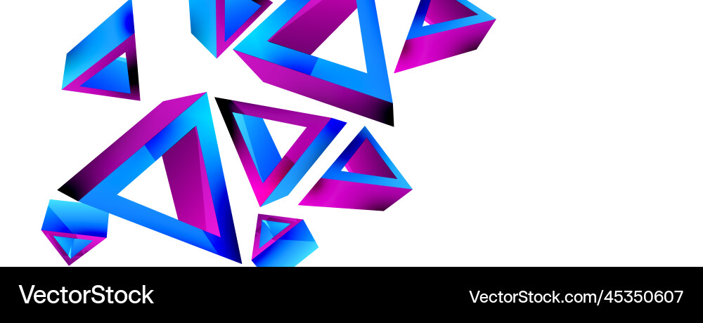 Triangle abstract background 3d basic Triangle abstract background 3d basic Vector Image