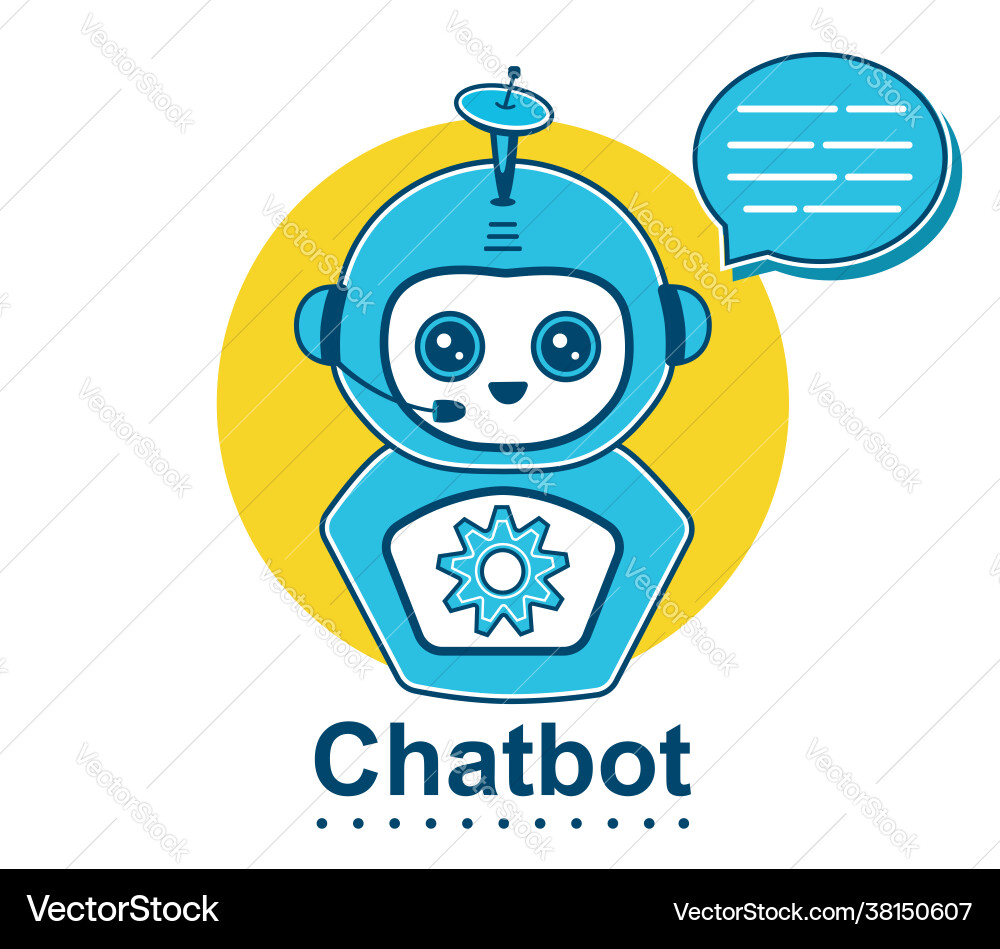 Virtual chat bot robot online chatbot ai operator vector image