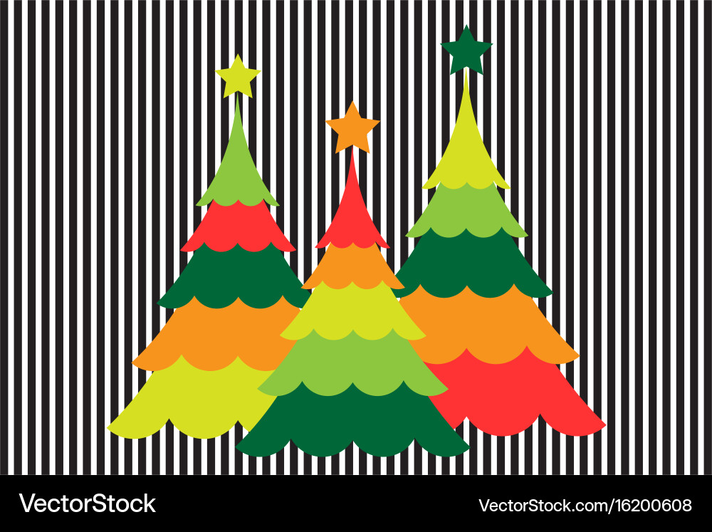Abstract Christmas Tree Pattern Vector Image