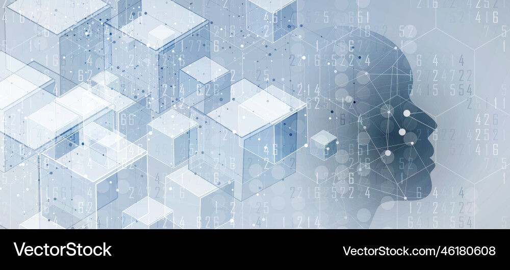 Artificial intelligence technology web background Artificial intelligence technology web background vector image