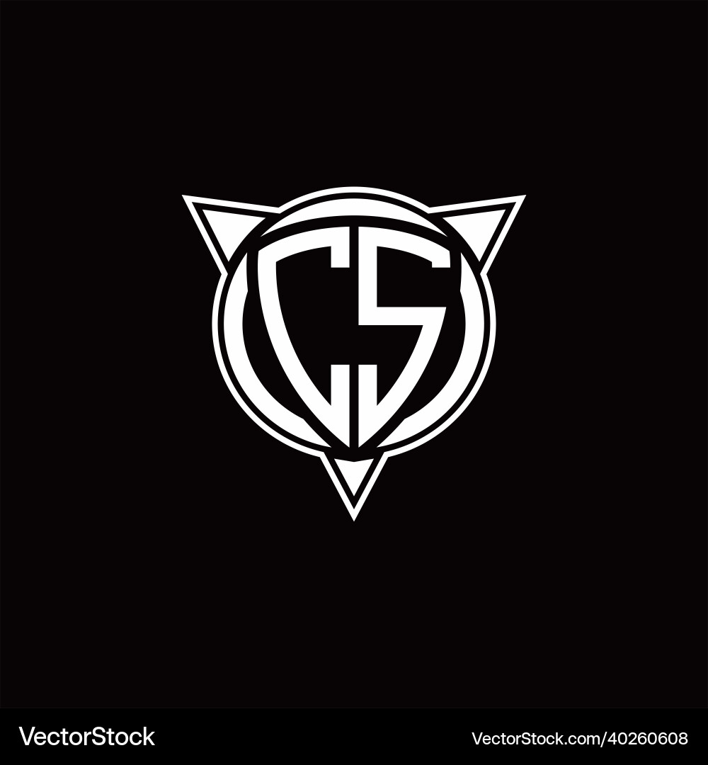Cs logo monogram isolated with circle shape vector image