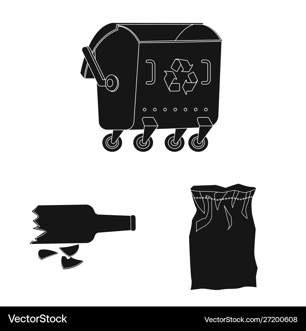 Design refuse and junk sign set Design refuse and junk sign set Vector Image