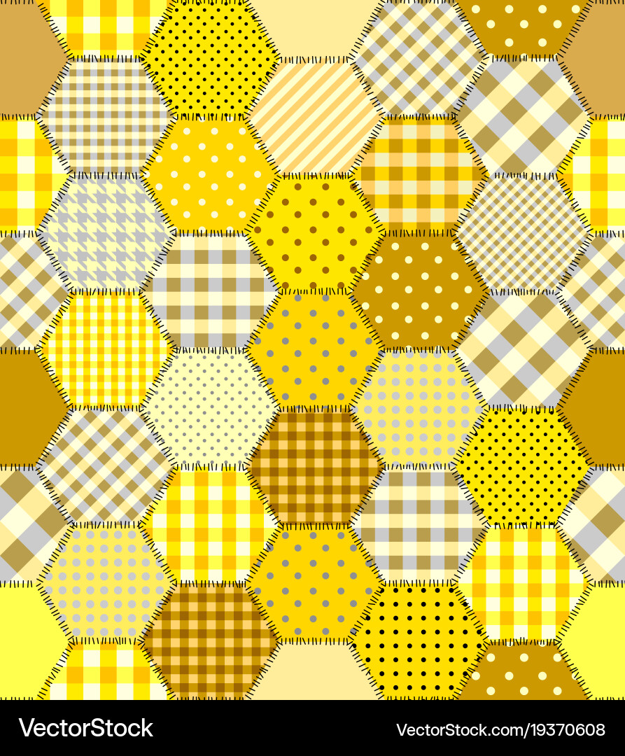 Geometric patchwork pattern of a squares vector image