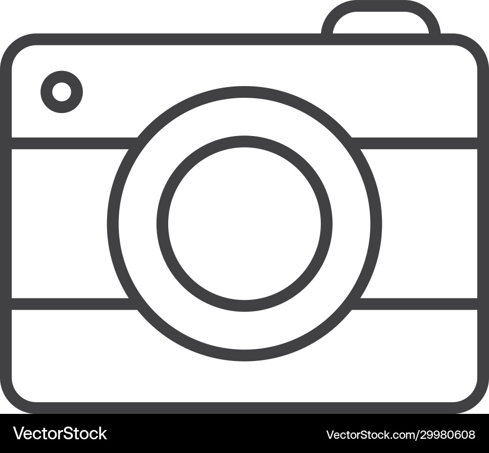 Isolated camera device line style icon vector image