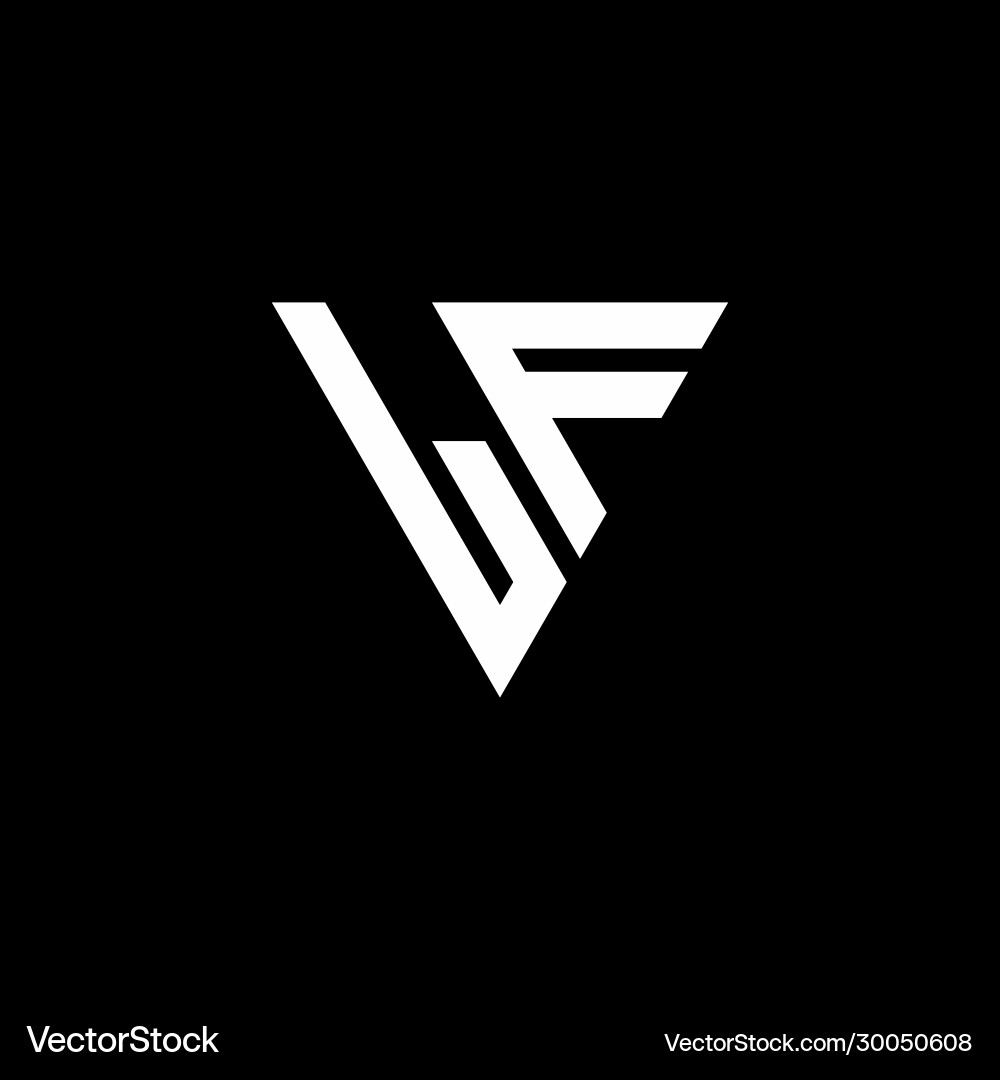 Lf Logo Buchstaben Monogramm mit Dreiecksform Lf Logo Buchstaben Monogramm mit Dreiecksform vektorbild